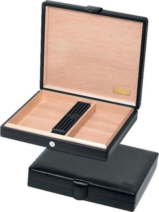 Actual product image Zino Travel humidor PM leather black (12)