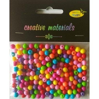 Burga Runde bunte Perlen 6 mm, ca. 22g