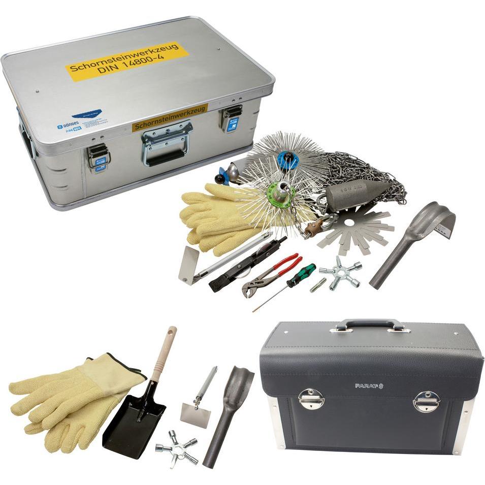Dönges, Werkzeugkoffer, Schornsteinfegerkasten DIN 14800-SSWK in FireBox Gr. 1, mit 20 m Kette