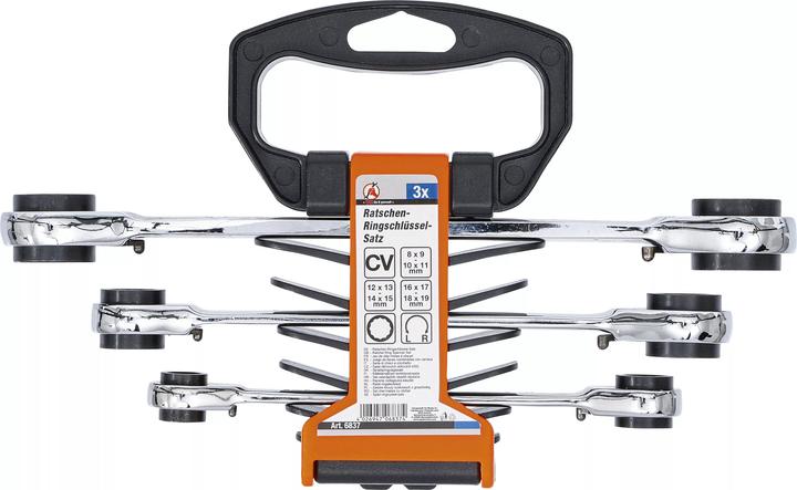 Produktbild BGS Ratschen-Ringschlüssel-Satz (19 mm, 12 mm, 14 mm, 16 mm, 10 mm, 18 mm, 17 mm, 11 mm, 15 mm, 8 mm, 9 mm, 13 mm)