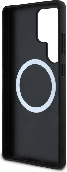 Actual product image BMW Leather Tricolor Stripe MagSafena Samsung Galaxy S25 Ultra Case - Black (Samsung Galaxy S25 Ultra)