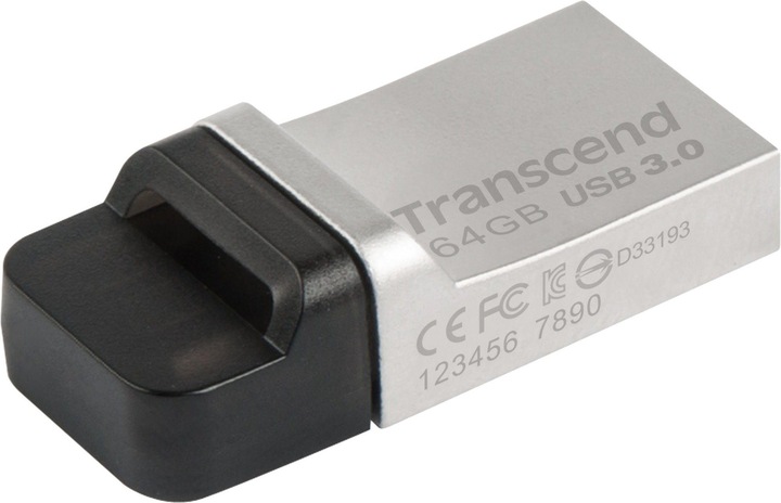 Immagine prodotto Transcend JetFlash 880 (64 GB, USB-A, Micro USB, USB 3.0)