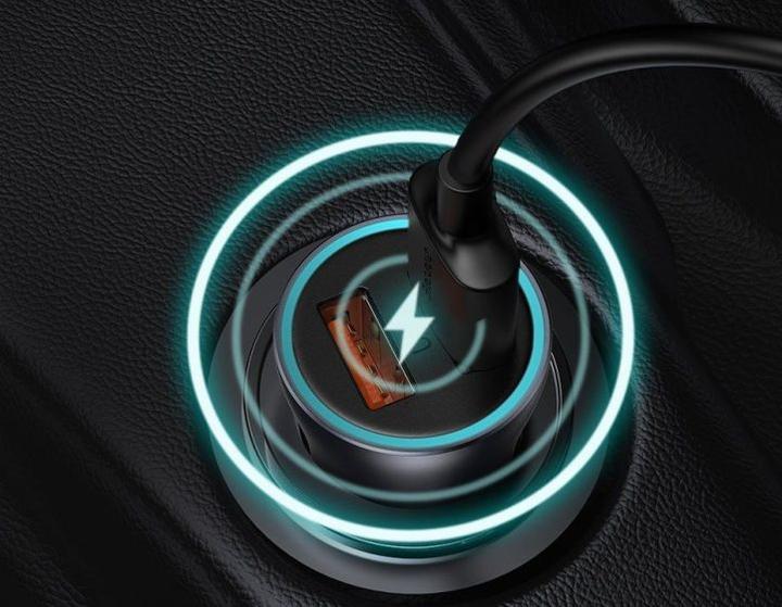 Produktbild Baseus Golden Contactor Pro car charger, USB + USB-C, QC4.0+, PD, SCP, 40W (gray)