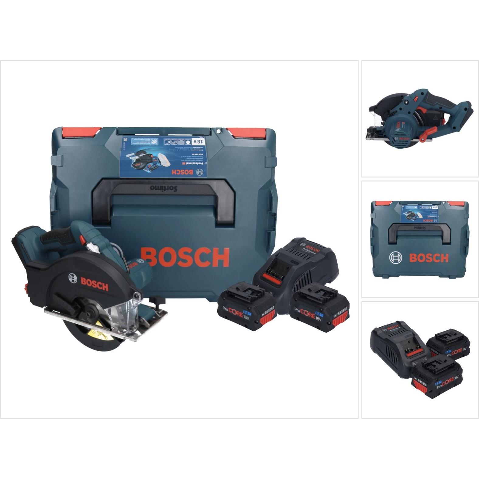 Bosch Professional, Handkreissäge, Bosch GKM 18V-50 Professional Akku Metall HandkreissÃ¤ge 18 V 136 mm Brushless + 2x P...