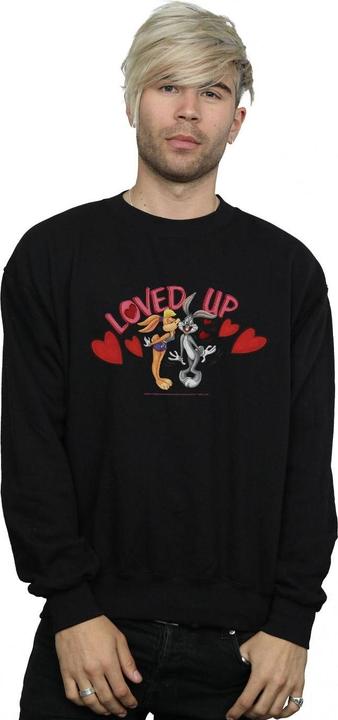 Actual product image Looney Tunes Mens Bugs Bunny And Lola Valentine's Day Loved Up Sweatshirt (S)