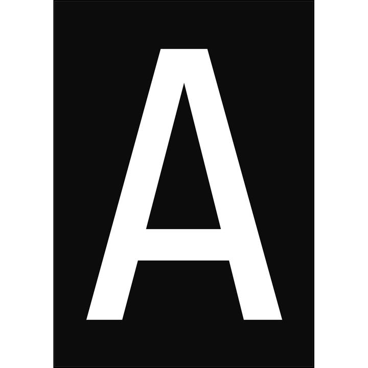 Actual product image Brady A4 labels with numbers and letters