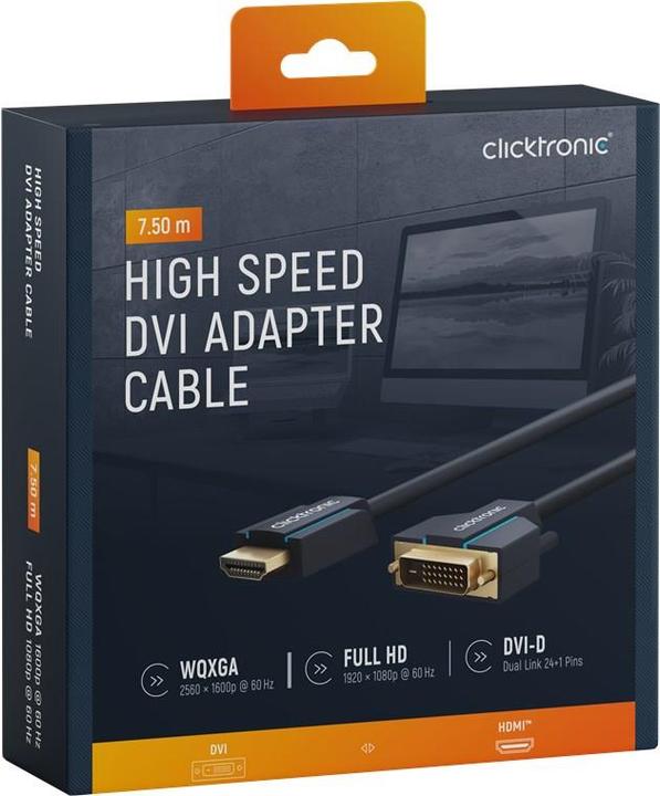 Produktbild clicktronic HDMI (Typ A) — DVI (7.50 m)