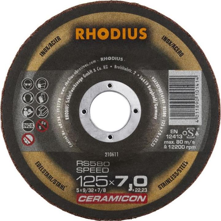 Actual product image Rhodius RS580 SPEED grinding wheel