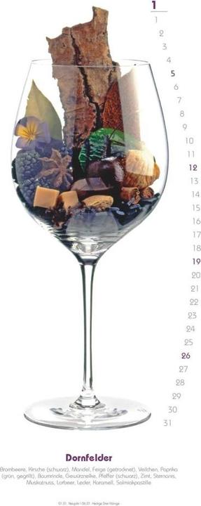 Produktbild Weinaromen 2025 - Wandkalender - Weinsorten und wonach sie schmecken Hoch-Format 22 x 49,5 cm (Harter Einband, Deutsch)
