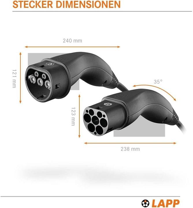 Actual product image Lapp Mobility EV-TYP2 Ladekabel HELIX 1-phasig (Type 2, 7.40 kW, 32 A, 5 m)