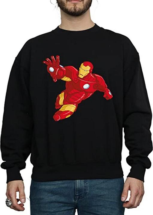 Actual product image Iron Man Mens Simple Cotton Sweatshirt (L)