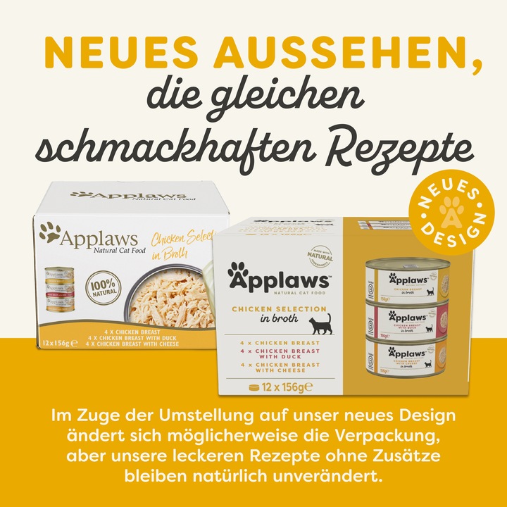 Produktbild Applaws Huhn in Brühe Multipack Dose (Adult, 12 Stk., 672 g)