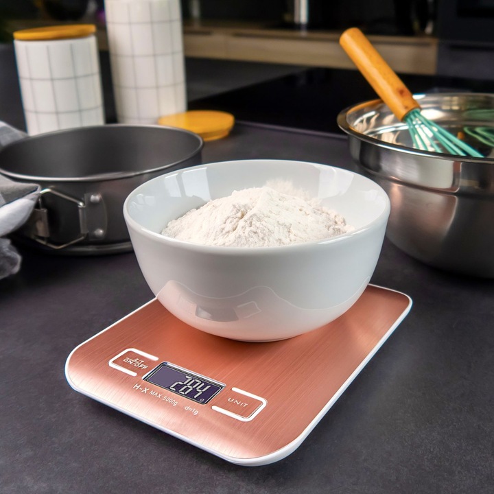 Actual product image Intirilife Digital Kitchen Scale in ROSÉ GOLD
