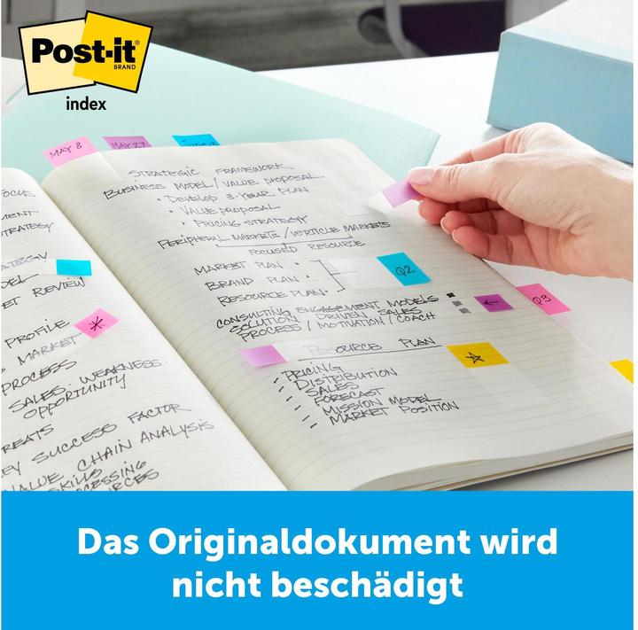 Productafbeelding Post-it Paginamarker Index twee maten (43.20 x 25.40 mm)
