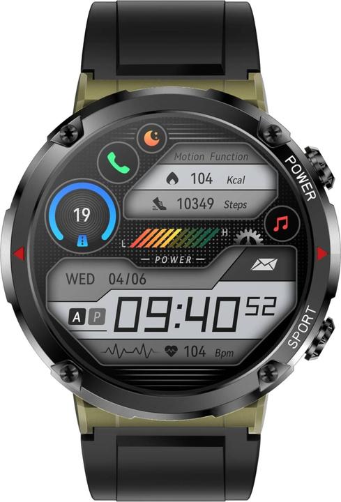 Produktbild Gravity GT21-7 Smartwatch + schwarzes Silikonarmband