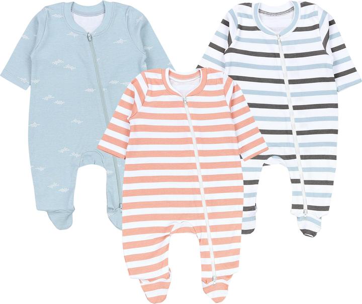 Beige, Blau, Grau, Streifen