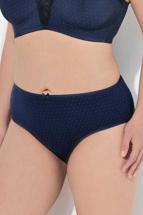 Immagine prodotto Ulla Popken Slip midi con pallini/tinta unita in confezione da cinque (54)