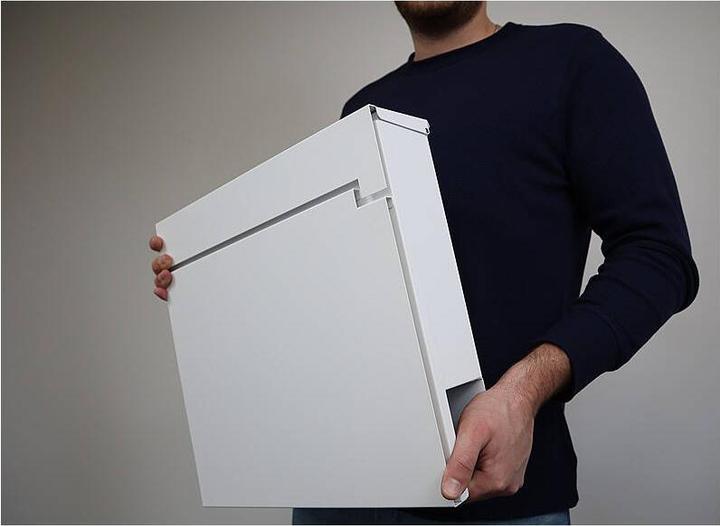 Produktbild SafePost 810 Design-Briefkasten weiss RAL9003 matt
