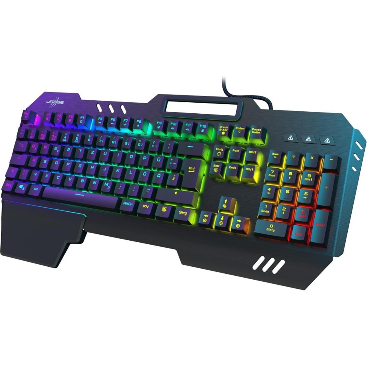 Thumbnail - Urage Gaming-Tastatur Exodus 800 Mechanical, Schwarz (DE, Kabelgebunden), Tastatur, Schwarz
