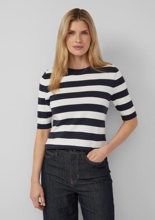 Produktbild s.Oliver Strickpullover Gestreifter Baumwollmix-Strickpullover (32)