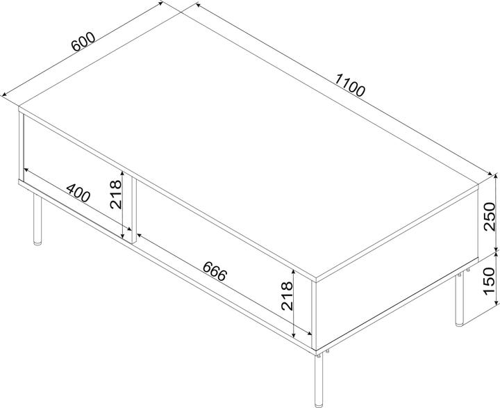Actual product image Halmar Tresse (60 x 110 x 40 cm)