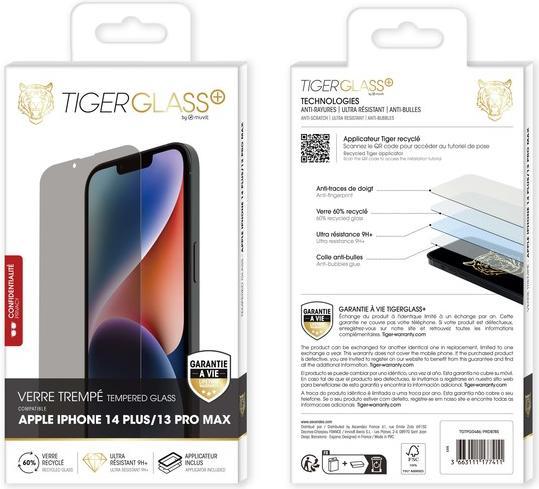 Produktbild Tiger Glas-Folie Recycelt, Privacy (1 Stück, Apple iPhone 13 Pro Max, Apple iPhone 14 Plus)
