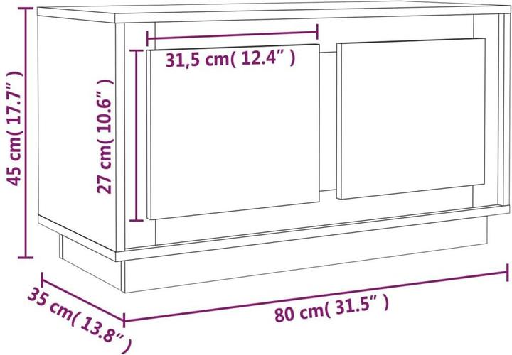 Produktbild vidaXL TV-Schrank (80 x 35 x 45 cm)