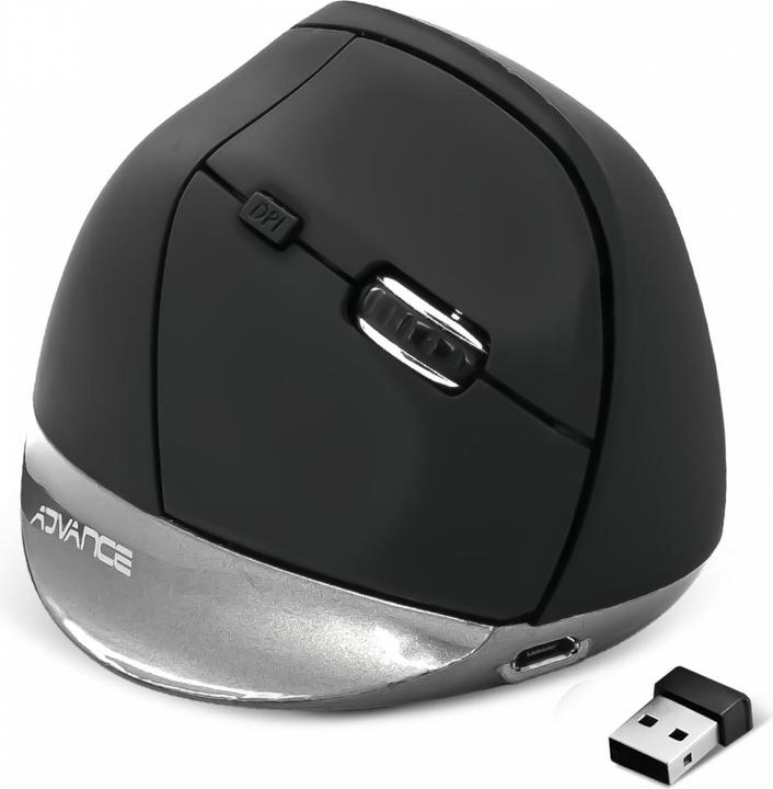 Actual product image Advance Souris Sans Fil Ergonomique Vertical Plus (Noir) (Wireless)