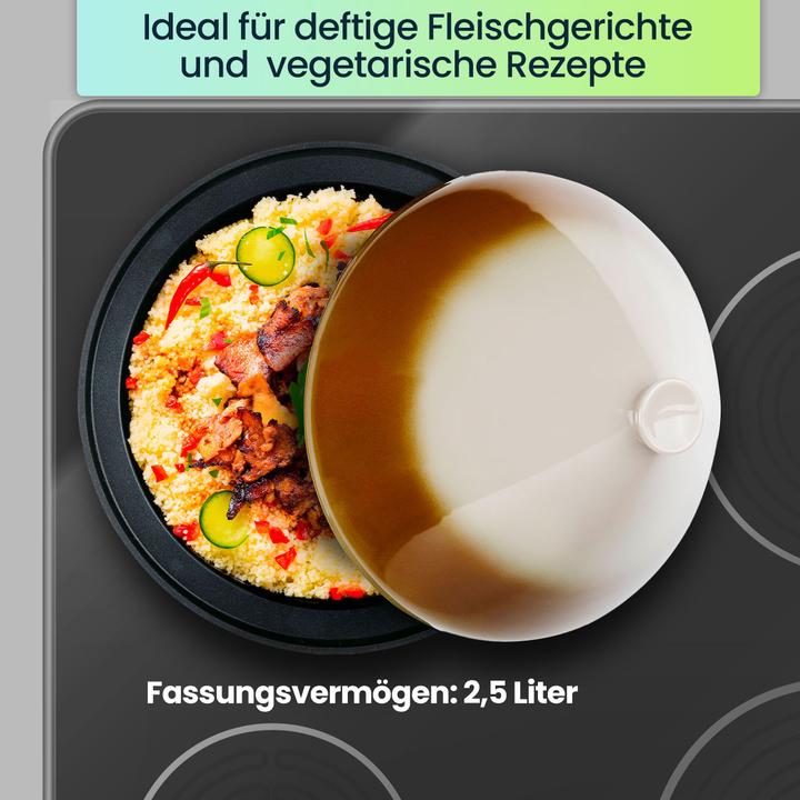 Actual product image alpina Tajine pan Induction (Tajine pot, Cast iron, Ceramic, 30 x 25 cm)