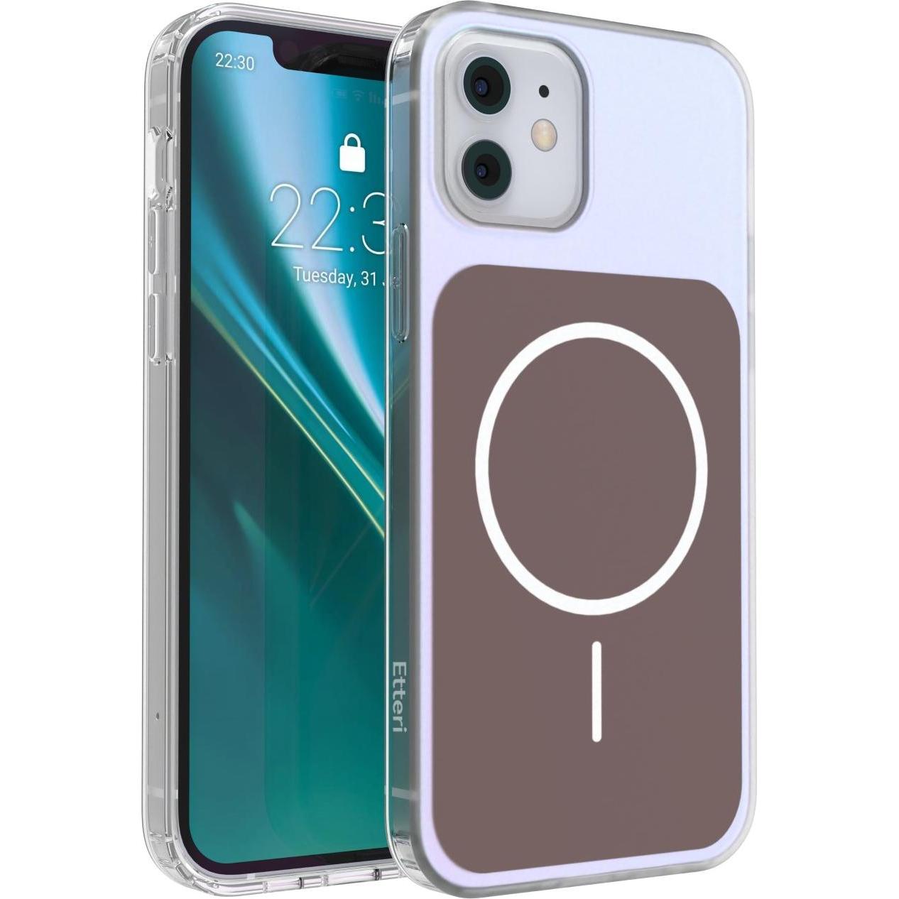 Etteri Hidden Pearl case for iPhone 12 / 12 Pro 6,1" brown (Apple iPhone 12, Apple iPhone 12 Pro), Cover smartphone, Marrone