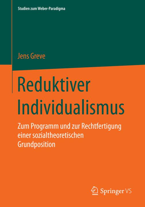 Produktbild Reduktiver Individualismus (Deutsch, Jens Greve, 2015)