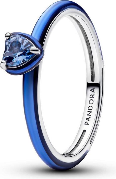 Produktbild Pandora Blue Chakra Heart Ring (52, 925 Silber)