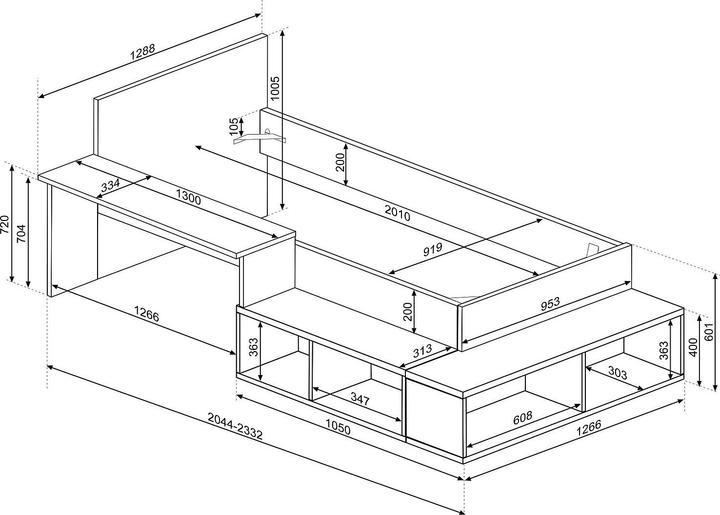 Produktbild Vente-unique Rigali (90 x 200 cm)