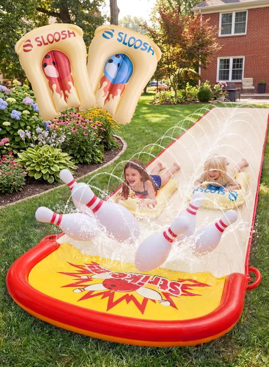 Produktbild Sloosh Wasserrutsche mit Bowling-Set (6.70 m)