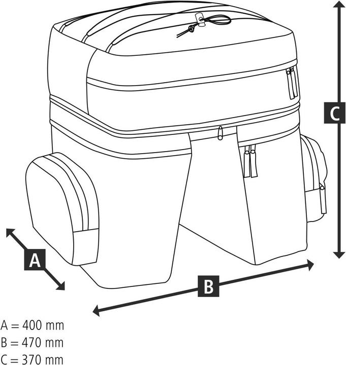 Actual product image Hama Bicycle pannier bag (40 l, Luggage carrier bag)