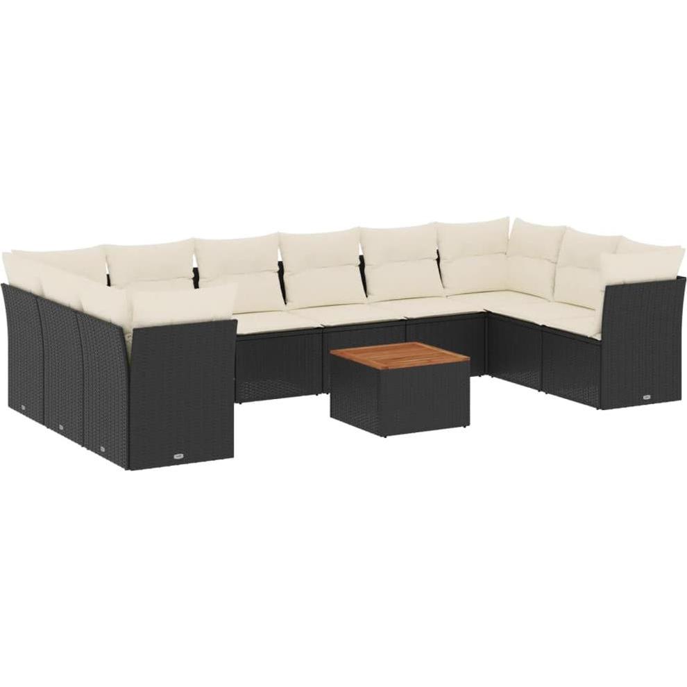 VidaXL, Gartenlounge, 10-tlg. Garten-Lounge-Set mit Kissen