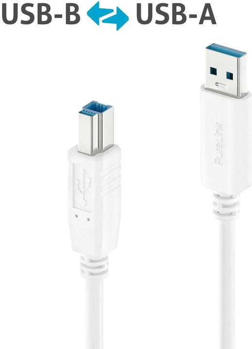 Image du produit Purelink Câble USB A>B 1,5m (1.50 m, 15 W)