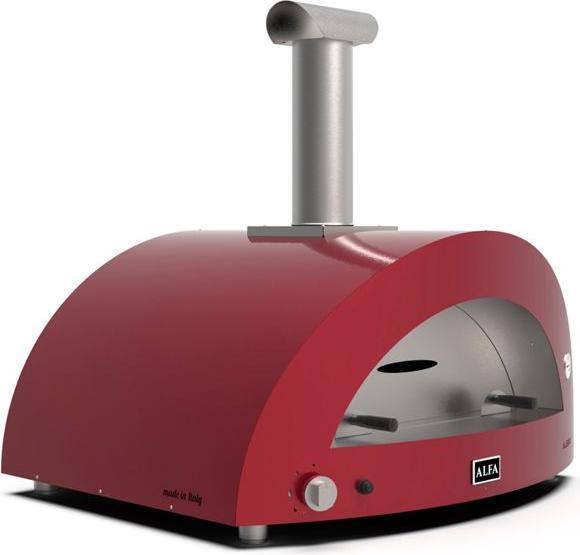 Actual product image Alfa Forni Moderno 5 Pizze Hybrid Antique Red (Pizza oven gas)