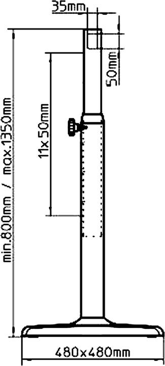 Produktbild K&M 26795 (1 Stk., Ständer, Höhenverstellbar)