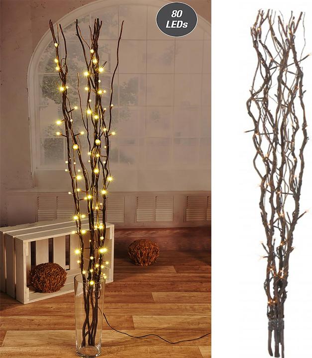 Produktbild Mojawo Lichterzweige / Dekozweige braun mit 80 LEDs