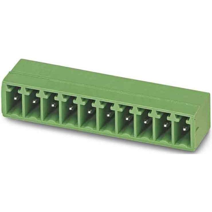 Phoenix Contact Mini PCB header, R/A, 3.5mm pitch, 8 way, Cavo + Spina elettrica, Verde