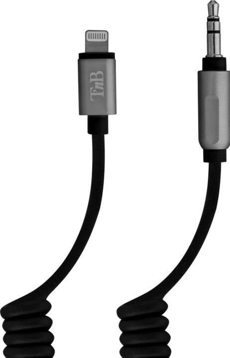 Actual product image T'nB Lightning/3.5mm Jack Coil Cable (1.50 m, Lightning)