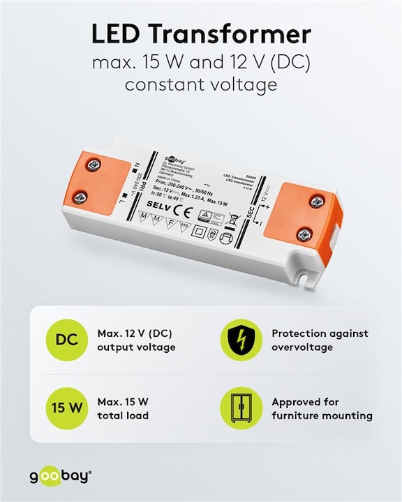 Actual product image Goobay LED transformer