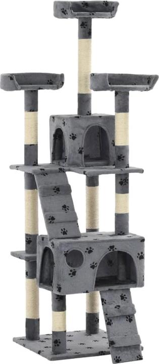 Gris avec motif de pattes