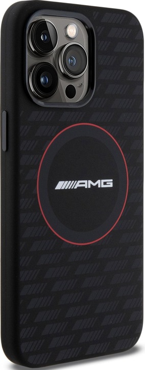 Produktbild Mercedes AMG AMHMP15L23SMRK iPhone 15 Pro 6.1" czarny/black hardcase Silicone Carbon Pattern MagSafe (Apple iPhone 15 Pro)