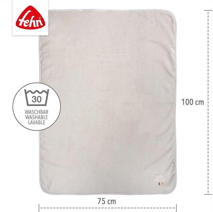 Actual product image Fehn Geschenkset Kuscheldecke Faultier, Material: Polyester (25 x 25 cm)