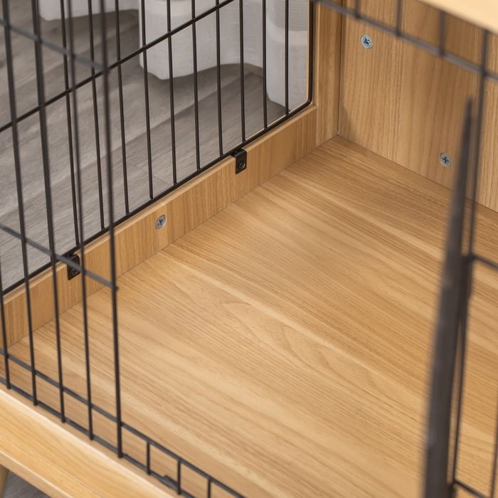 Immagine prodotto Swisshandel24 Gabbia per cani in legno Scatola da trasporto con design rialzato Scatola per cani Gabbia da (Cane)