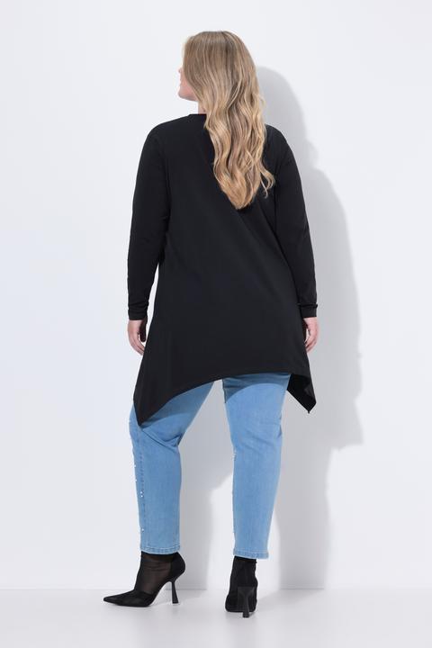 Actual product image Miamoda Langarmshirt, A-Linie, Glitzersteinchen-Krone, Zipfelsaum (50)