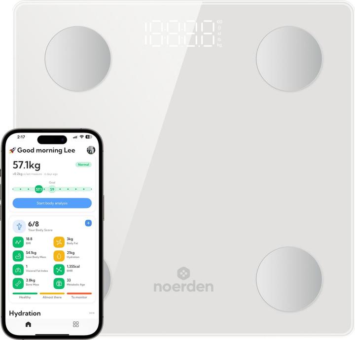 Produktbild Noerden VITA Smarte Personenwaage mit Bluetooth weiss