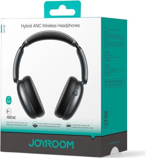 Actual product image Joyroom J-Head Series JR-JH1 Hybrid ANC Wireless Headphones-Black (ANC, Wireless)